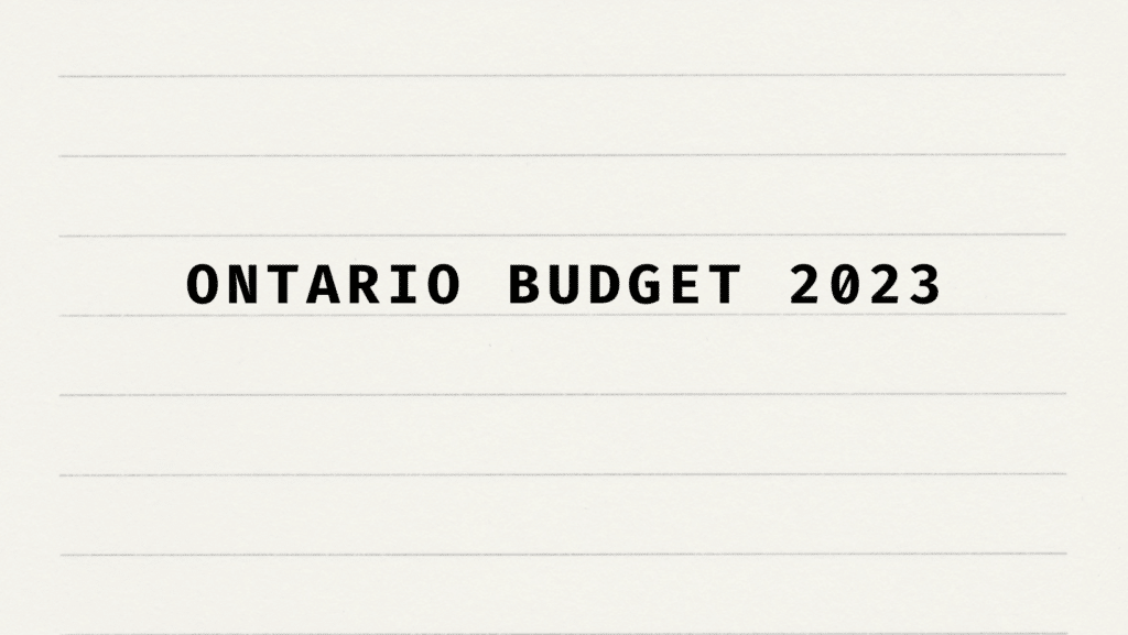 Ontario Budget 2023